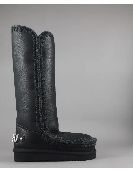 Mou \ Eskimo 40 Donna Montone Metal Cracked Nero Prezzo 389,00