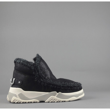 Mou \ Eskimo Trainer Donna Montone Metal Cracked Nero Prezzo 289,00