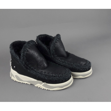 Mou \ Eskimo Trainer Donna Montone Metal Cracked Nero Prezzo 289,00