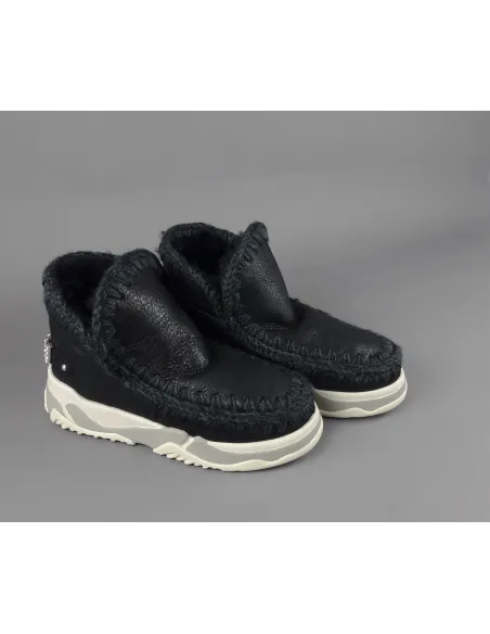 Mou \ Eskimo Trainer Donna Montone Metal Cracked Nero Prezzo 289,00