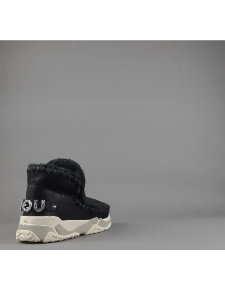 Mou \ Eskimo Trainer Donna Montone Metal Cracked Nero Prezzo 289,00