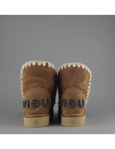 Mou \ Eskimo 18 Donna Montone Marrone Chiaro Logo Glitter Prezzo 229,00