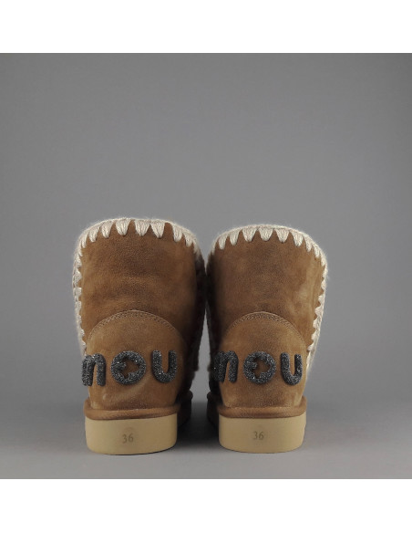 Mou \ Eskimo 18 Donna Montone Marrone Chiaro Logo Glitter Prezzo 229,00