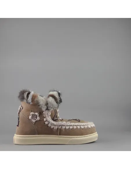 Mou \ Eskimo Sneakers Donna Montone Con Visone Marrone Prezzo 319,00