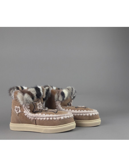 Mou \ Eskimo Sneakers Donna Montone Con Visone Marrone Prezzo 319,00