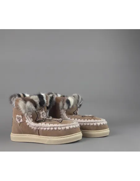 Mou \ Eskimo Sneakers Donna Montone Con Visone Marrone Prezzo 319,00
