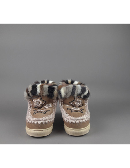 Mou \ Eskimo Sneakers Donna Montone Con Visone Marrone Prezzo 319,00