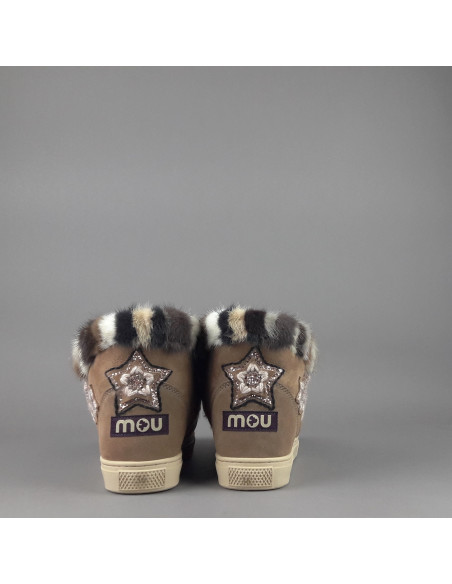 Mou \ Eskimo Sneakers Donna Montone Con Visone Marrone Prezzo 319,00