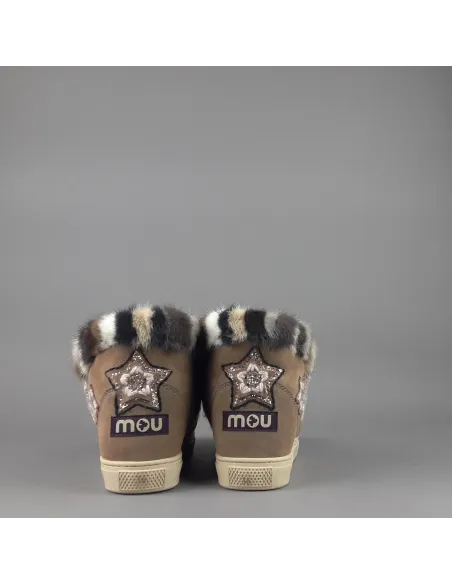 Mou \ Eskimo Sneakers Donna Montone Con Visone Marrone Prezzo 319,00