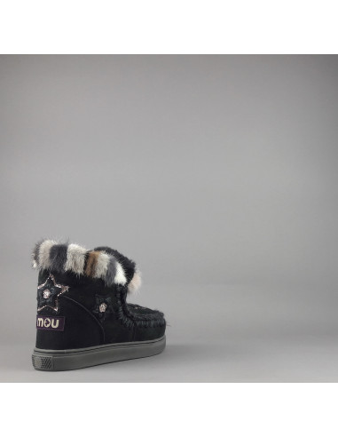 Mou \ Eskimo Sneakers Donna Montone Con Visone Nero Prezzo 319,00