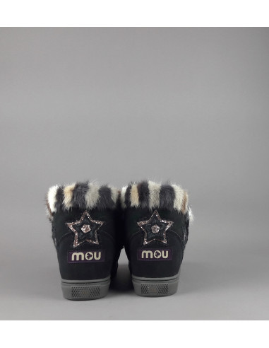Mou \ Eskimo Sneakers Donna Montone Con Visone Nero Prezzo 319,00