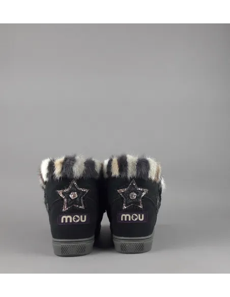 Mou \ Eskimo Sneakers Donna Montone Con Visone Nero Prezzo 319,00