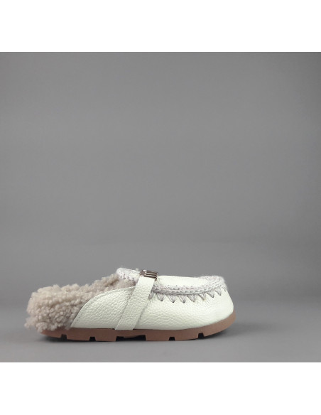Mou \ Slipper Eskimo Donna Montone Effetto Pelle Martellata Bianco Prezzo 169,00