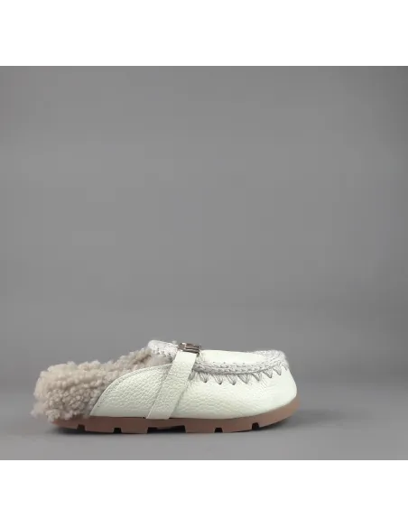 Mou \ Slipper Eskimo Donna Montone Effetto Pelle Martellata Bianco Prezzo 169,00