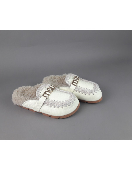 Mou \ Slipper Eskimo Donna Montone Effetto Pelle Martellata Bianco Prezzo 169,00