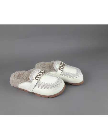 Mou \ Slipper Eskimo Donna Montone Effetto Pelle Martellata Bianco Prezzo 169,00