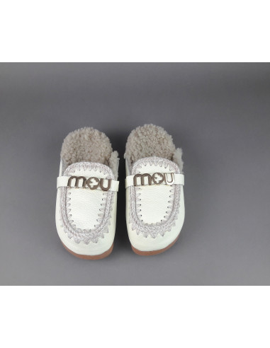 Mou \ Slipper Eskimo Donna Montone Effetto Pelle Martellata Bianco Prezzo 169,00