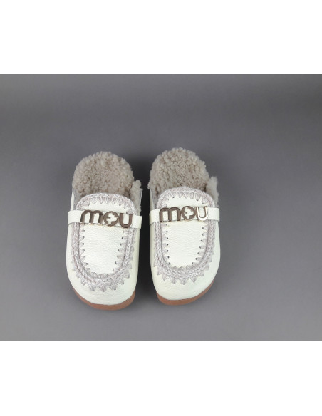 Mou \ Slipper Eskimo Donna Montone Effetto Pelle Martellata Bianco Prezzo 169,00