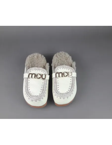 Mou \ Slipper Eskimo Donna Montone Effetto Pelle Martellata Bianco Prezzo 169,00