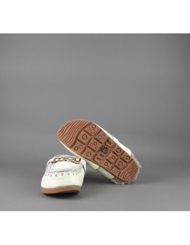 Mou \ Slipper Eskimo Donna Montone Effetto Pelle Martellata Bianco Prezzo 169,00