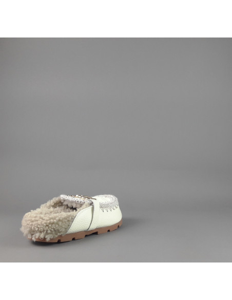 Mou \ Slipper Eskimo Donna Montone Effetto Pelle Martellata Bianco Prezzo 169,00