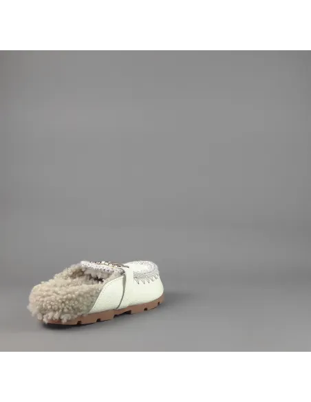 Mou \ Slipper Eskimo Donna Montone Effetto Pelle Martellata Bianco Prezzo 169,00