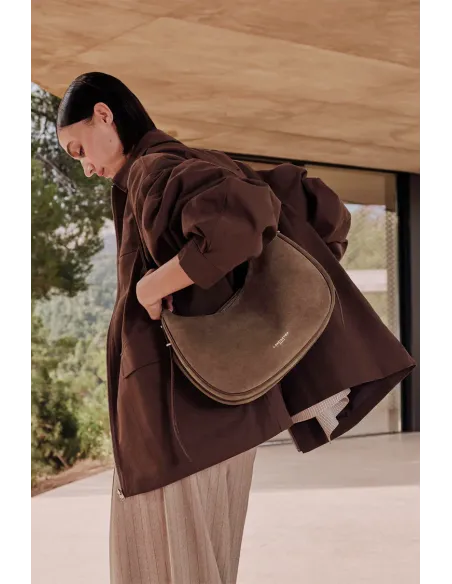 Lancaster Paris \ Borsa A Spalla Donna Camoscio Marrone Prezzo 199,00