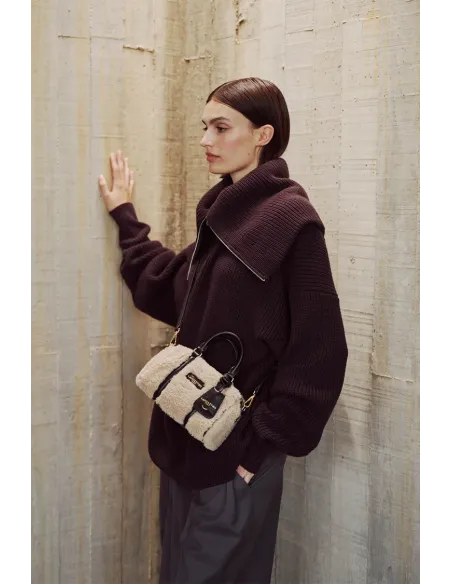 Lancaster Paris \ Borsa A Mano Piccola Donna Eco Fur Avorio Prezzo 139,00