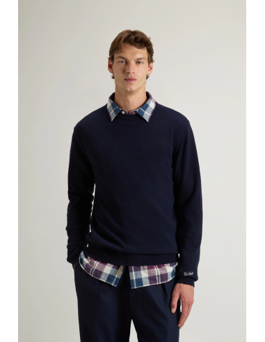 Woolrich \ Maglia Uomo Girocollo Lana Blu Scuro Prezzo 150,00