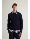 Woolrich \ Maglia Uomo Girocollo Lana Blu Scuro Prezzo 150,00