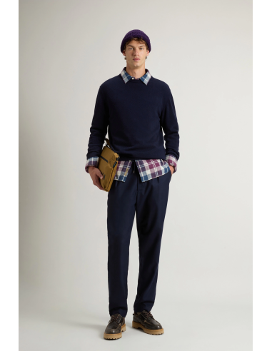 Woolrich \ Maglia Uomo Girocollo Lana Blu Scuro Prezzo 150,00