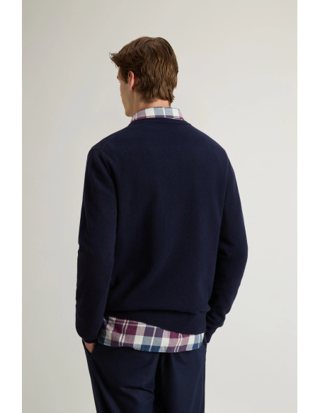 Woolrich \ Maglia Uomo Girocollo Lana Blu Scuro Prezzo 150,00