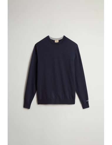 Woolrich \ Maglia Uomo Girocollo Lana Blu Scuro Prezzo 150,00