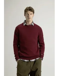 Woolrich \ Maglia Uomo Girocollo Lana Bordeaux Prezzo 150,00