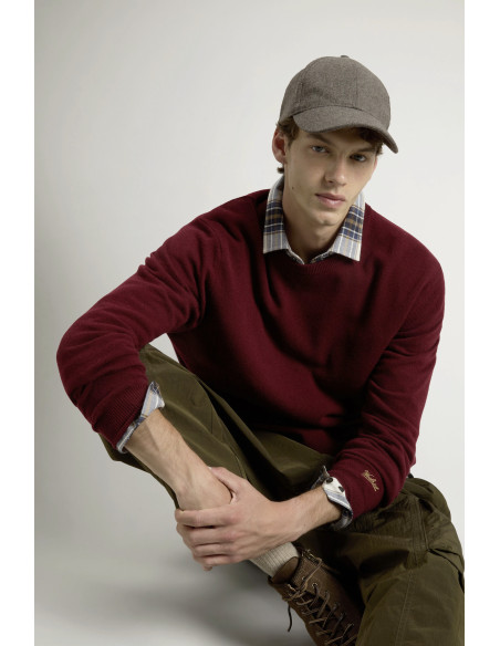Woolrich \ Maglia Uomo Girocollo Lana Bordeaux Prezzo 150,00