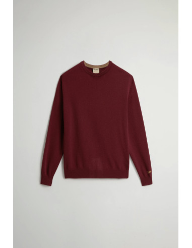 Woolrich \ Maglia Uomo Girocollo Lana Bordeaux Prezzo 150,00
