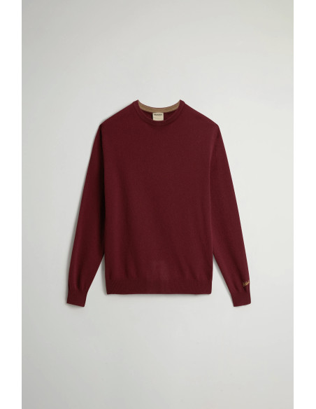 Woolrich \ Maglia Uomo Girocollo Lana Bordeaux Prezzo 150,00