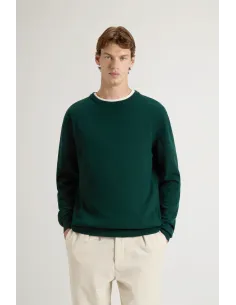 Woolrich \ Maglia Uomo Girocollo Lana Verde Scuro Prezzo 150,00
