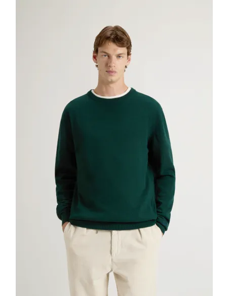 Woolrich \ Maglia Uomo Girocollo Lana Verde Scuro Prezzo 150,00