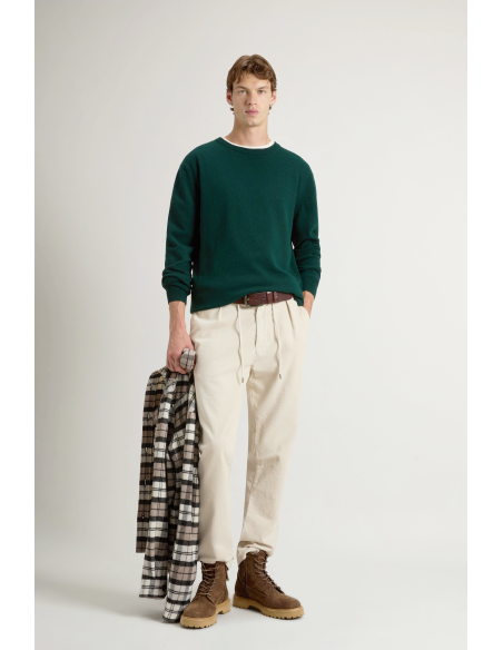 Woolrich \ Maglia Uomo Girocollo Lana Verde Scuro Prezzo 150,00