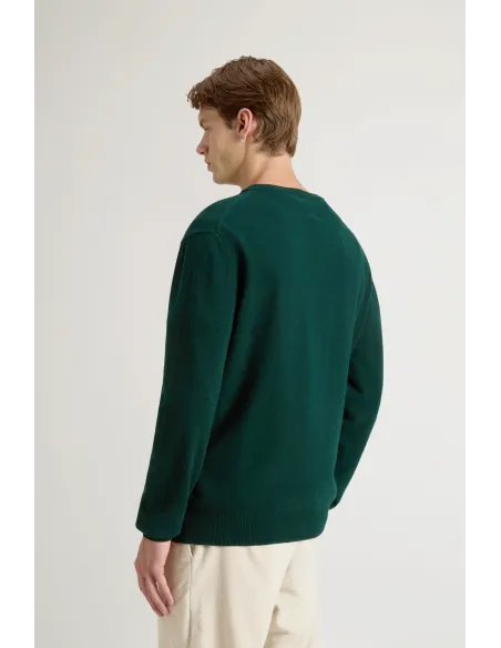 Woolrich \ Maglia Uomo Girocollo Lana Verde Scuro Prezzo 150,00