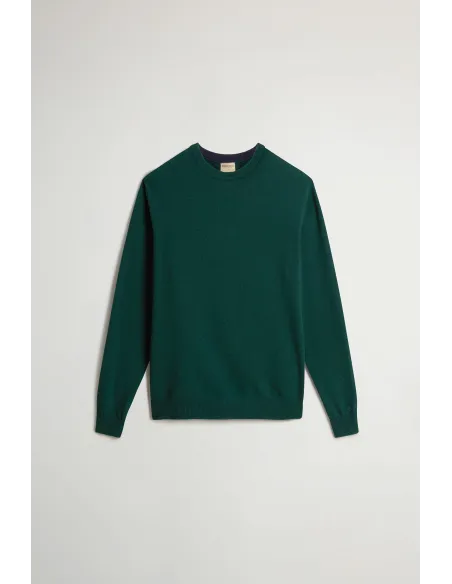Woolrich \ Maglia Uomo Girocollo Lana Verde Scuro Prezzo 150,00