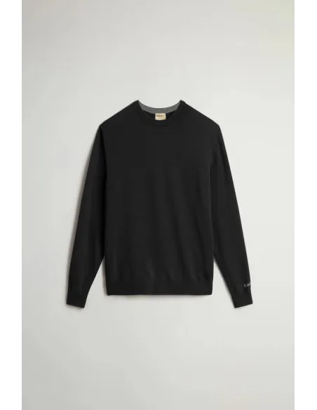 Woolrich \ Maglia Uomo Girocollo Lana Nero Prezzo 150,00