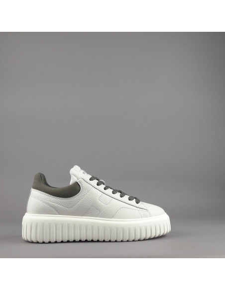 Hogan --- Stripes Uomo Pelle Martellata Bianco Opaco Prezzo 430,00