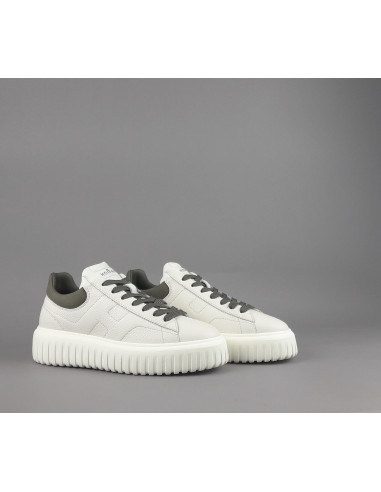 Hogan --- Stripes Uomo Pelle Martellata Bianco Opaco Prezzo 430,00