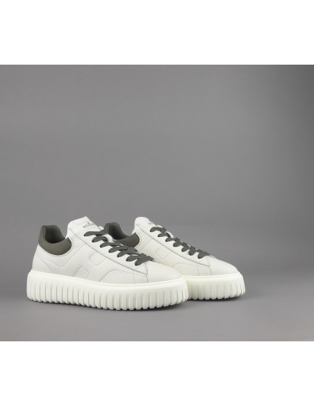 Hogan --- Stripes Uomo Pelle Martellata Bianco Opaco Prezzo 430,00