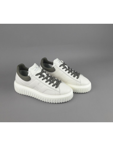 Hogan --- Stripes Uomo Pelle Martellata Bianco Opaco Prezzo 430,00