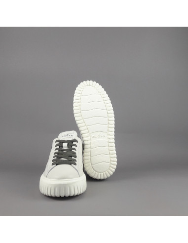 Hogan --- Stripes Uomo Pelle Martellata Bianco Opaco Prezzo 430,00