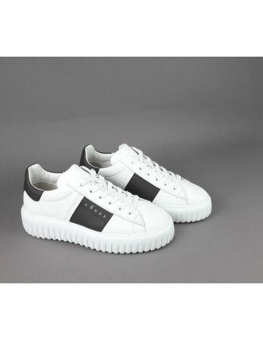 Hogan --- H-Stripe Uomo H645 Pelle Nappa Bianco Prezzo 430,00