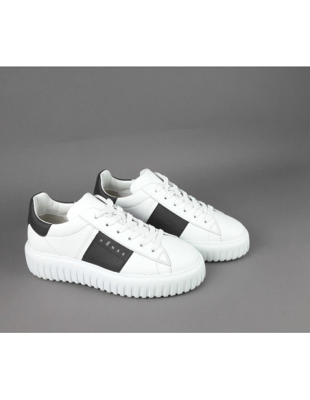 Hogan --- H-Stripe Uomo H645 Pelle Nappa Bianco Prezzo 430,00